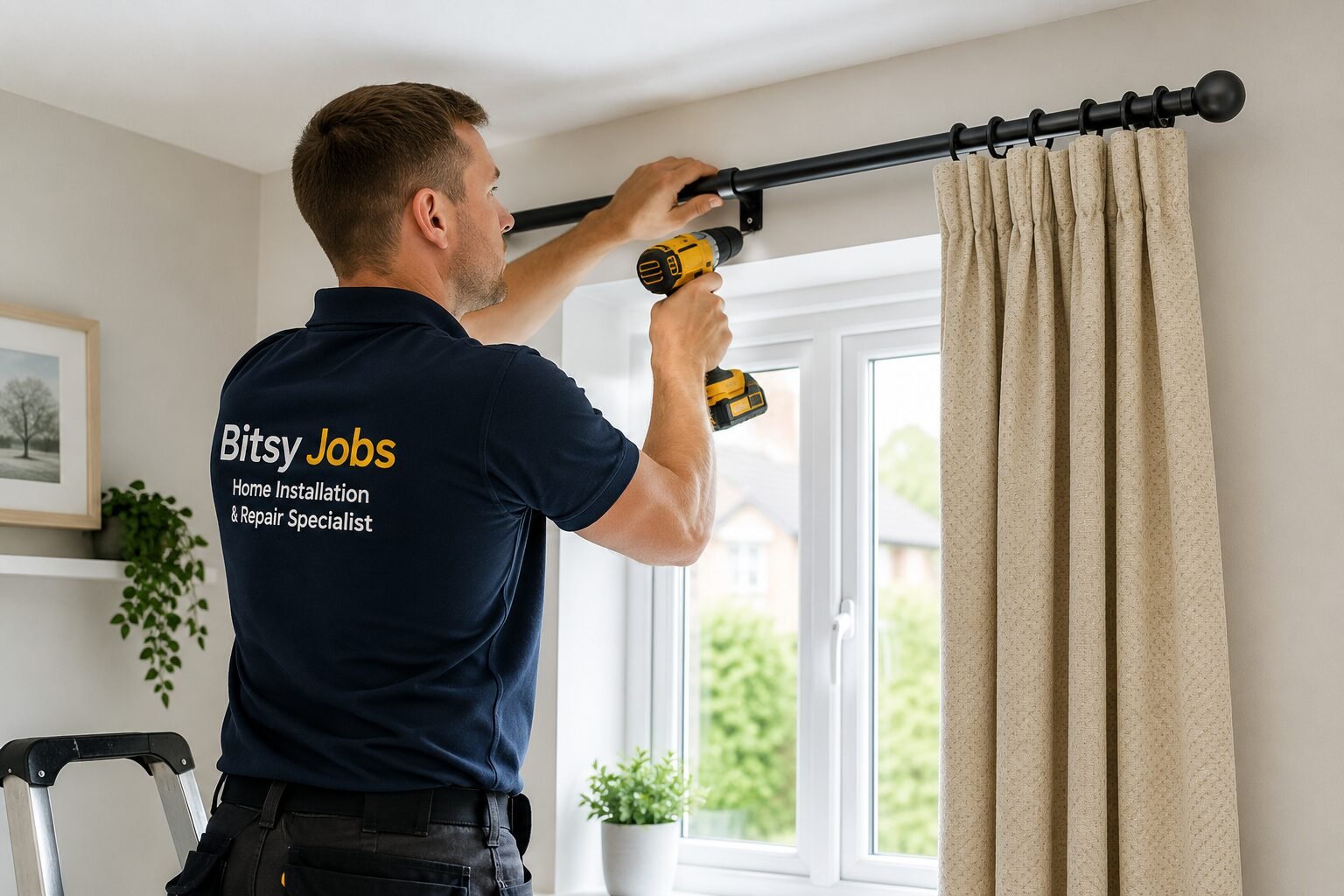 curtain pole install